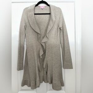 Lilly Pulitzer Cashmere Ruffle Cardigan Sweater XS